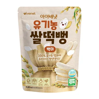 Ivenet Organic Rice Cracker - Original (Toppingskids)