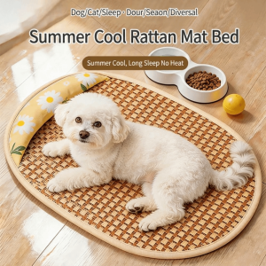 FLYING Washable Pet Cooling Mat Woven Design Breathable Cat Bed Mat High Qulity Cooling Gel Summer Sleeping Pad For Cats and Dogs