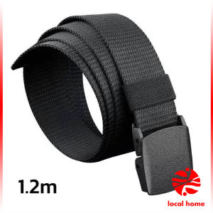Thaihome เข็มขัดหัวพลาสติก ความยาว 120 cm สายไนล่อน ไม่ต้องเจาะรู เเข็มขัดแฟชั่น belt