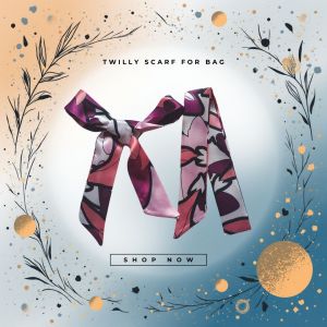 Elegant Twilly Silk Scarf Charm for Bag Decoration - 2PCS Set Multicolor Patterns Fashion Accessory