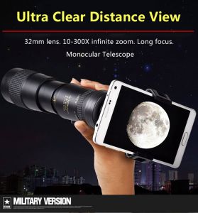 Sunrichh HD Metal Telescopic Zoom Binoculars Portable Monoculars Cell Phone Photo High Power Continuous Zoom