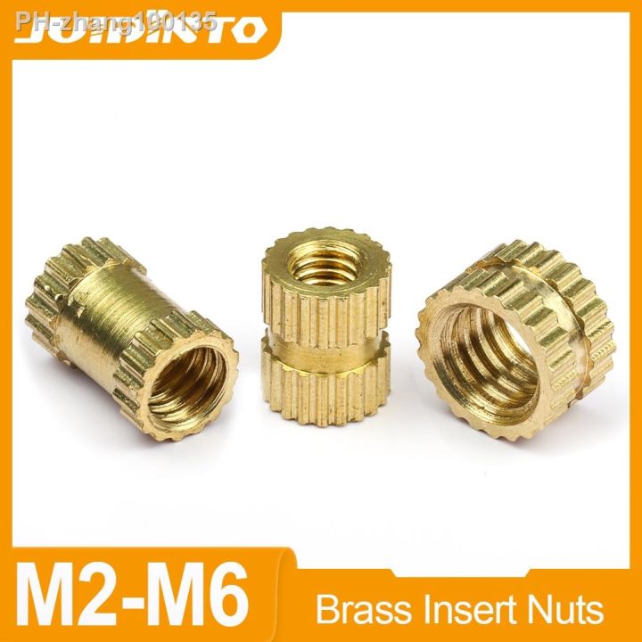 JUIDINTO 1050pcs Brass Insert Nut M2 M2.5 M3 M4 M5 M6 Copper Knurled