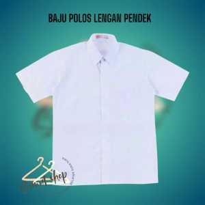 Baju Kemeja Putih Polos Seragam Sekolah / Formal Lengan Panjang / Pendek Bahan Katun
