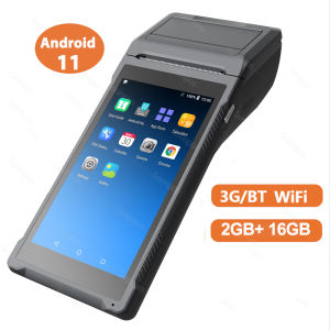 Soonpos Cheap Handheld POS PDA 58mm Wireless Bluetooth Thermal Printer 2GB 16GB Android POS Terminal 4G WiFi GPS Support Loyverse APP Android 11  Or Android 12 system  5000mAh Battery