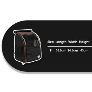 HamshMoc Pet Outdoor Backpack Ventilated Mesh Windows Roll Top Design Comfort Shoulder Straps