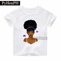 2025 New Year Spring Festival Melanin Black Girl T-shirt  Musim Panas Pakaian Kanak-kanak Personaliti Afrika Gadis Cetakan Bunga Kanak-Kanak T Baju  COD. 