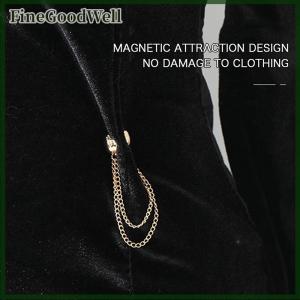 FineGoodWell Magnetic Adjustable Trouser Legs Clips For Pants Pin Retractable Fixed Leg Pants Loose Button For Jeans Cardigan