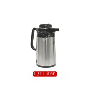 Termos Air Panas Tahan Lama 24 Jam Tabung Kaca 1900ML Body Stainless Vaccum Jug Delvonta Free BUBLE
