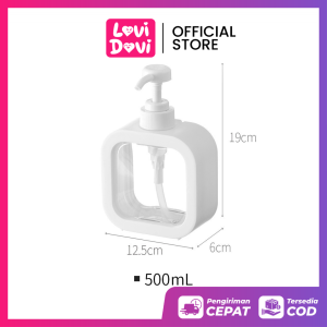 Tempat Sabun Dispenser Putih Transparant Aesthetic/ Botol Pump Sabun Minimalis Elegan
