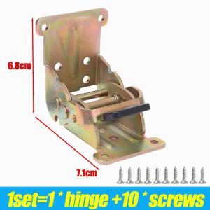 Foldable Hinges Bracket Self-Lock Extension Folding Hinge with Screw Furniture Cabinet Table Repair Support Holder Home Hardware