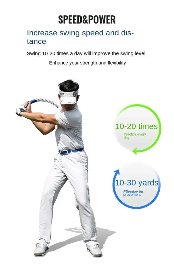 PGM Golf Swing Training Rope Enhances Swing Speed and Strength