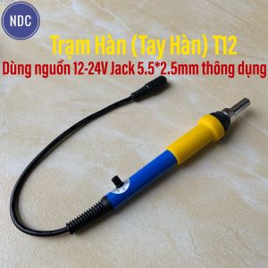 [HCM]Tip Hàn Trạm Hàn T12 Có Điều Chỉnh Nhiệt Dùng Nguồn 12-24V Jack 5.5mm Thông Dụng