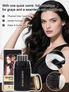 【Gray Hair Covering Tool】3-Second Cover White Hair Without Damage Plant Extract Portable Hair Dye Pen Gray Hair Concealer Pen For Temporary Hair Color Touch-up One-time Dyeing