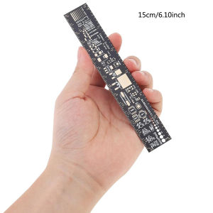 PCB Ruler 6 inch Engineering Scale Printed Circuit Board Ruler Measuring Tool 15cm30cm AWG Sized Holes for Wire Gaging (15cm、30㎝)