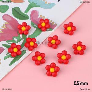 [COD] Beaution 10Pcs 18 15mm Childrens Coat Colorful Flowers Shank Buttons For Kids Clothes Cute Shirt Sweaters Dress Decor Sewing Accessories