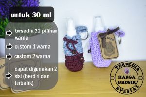 Holder Hand Sanitizer Rajut 2In1 30 Ml / Kalung Hand Sanitizer Rajut / Gantungan Hand Sanitizer