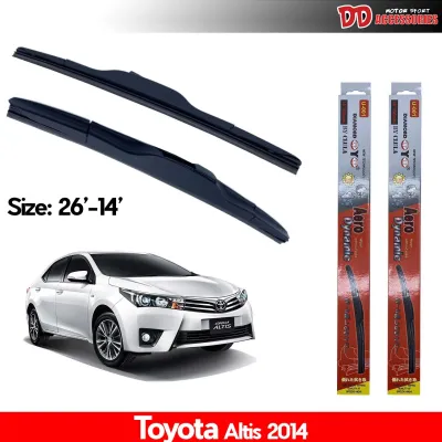 ที่ปัดน้ำฝน ใบปัดน้ำฝน ซิลิโคน ตรงรุ่น Toyota Altis 2014-2020 ไซส์ 26-14 ยี่ห้อ Diamond กล่องแดง