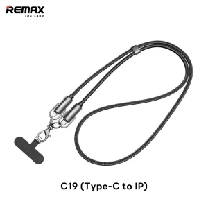 Remax Cable 1.2M C19 / C20 - สายชาร์จ ชาร์จเร็ว Type-C to L / Type-C to Type-C ยาว 1.2 เมตร มาพร้อมสายห้อยโทรศัพท์