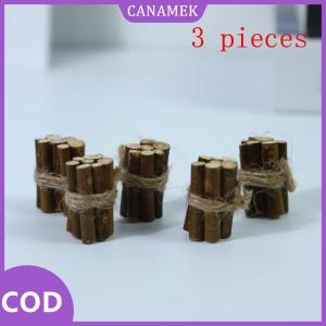 CANAMEK✨ 1 3 5PCS sáng tạo thực phẩm chơi nhà bếp mô phỏng đồ trang trí Dollhouse củi đống gỗ Set thu nhỏ Mô hình đồ chơi trang trí nhà
