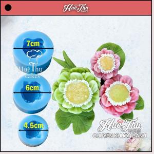 Khuôn silicon Hoa Sen Hoàng Cung (set 3 khuôn X13 X14 X15) làm bánh rau câu 3D 4D nhấn xôi fondant socola nến hanmade