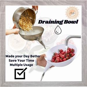 ALife World Multifunctional Draining Bowl Food Strainer Multifunction Kitchen Vegetable Wash Fruit Make Spaghetti Make Salads Wash Vegetable