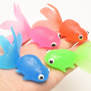 Realistic Mini Goldfish Model 10Pcs Miniature Rubber Fish Figurine Aquarium Supplies Classroom Props Supply Science Toy