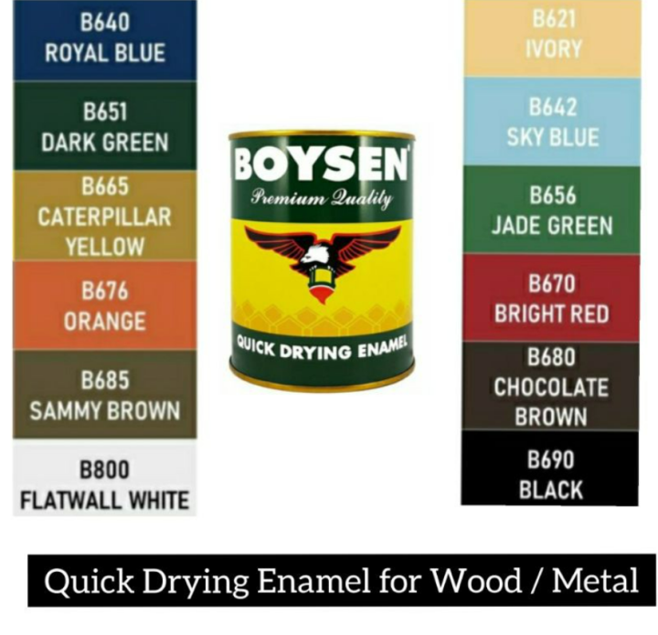 Boysen QDE Quick Drying Enamel 4L For Wood / Metal Gallon Size 4 Liters ...