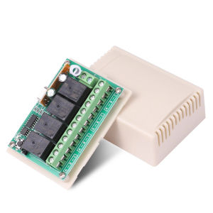 Kebidumei 433MHz Wireless Remote Control DC 12V 4CH Relay Module Receiver and Transmitter EV1527 RF Wireless Remote Control Switch for Garage Light Motor DIY