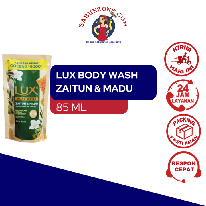 Sabun Cair Lux Body Wash Hijab Series Zaitun & Madu 85 ML Murah