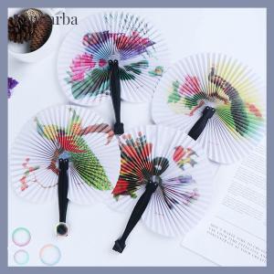[Cumarba] Summer Handheld Fan Chinese Folding Hand Fan Printed Paper Decorative gift