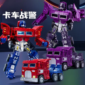 Childrens Transforming Robot Truck Inertia Car Model Toy Boys Transformers Baby Gift