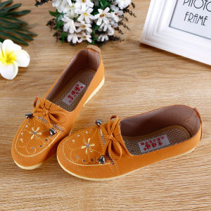 Free Shipping Spring And Autumn Cloth Shoes With Bow Embroidery WomenS Shoes For Middle-Aged And Elderly Mothers Slip-On Shoes Maternity Shoes