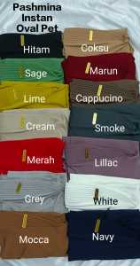 Hijab Pashmina Instan Oval Pet Inara // Kerudung Pasmina Instan TERVIRAL By Nararya