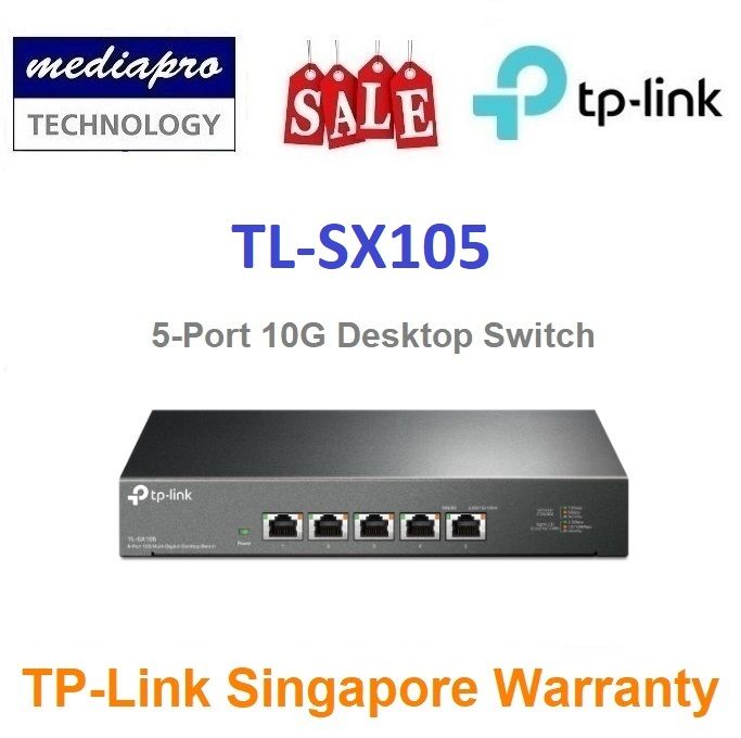 TP-LINK TL-SX105 5-port 10G Desktop Switch ( Mulit-Gigi 10G / 5G