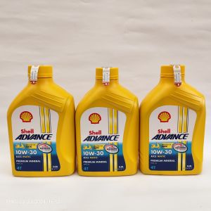 3 Pcs Oli Shell Advance AX5 Matic/Scooter 20W-40 API SL JASO MB 0.8 Liter