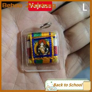 Behoo Tibetan Tangka Green Tara Buddhism Keychains Small Pendants Pocket Fengshui Key Chain Decoration