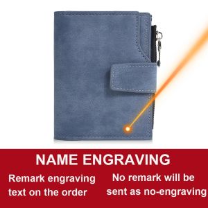 Baellerry Name Engraving New Men Wallets Top Quality PU Card Bag Zipper Male Coin Wallet Simple Card & Photo Holder Men Wallet2026