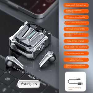 TZUZL H08 Metal TWS Bluetooth 5.3 Earphones Wireless Headphone 9D Stereo Sports Gaming Headset Headsets With Microphone