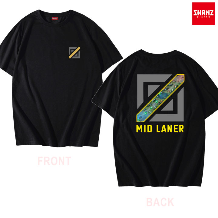 kaos Baju Mid Laner Midlaner Tshirt Mid Lane Game ML Mobile Legend