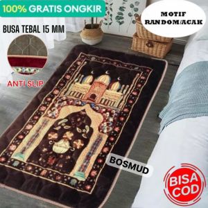 COD Sajadah Turki Premium Bahan Tebal Empuk dan Lembut Busa Serat Dengan Ukuran Jumbo 110x70 cm