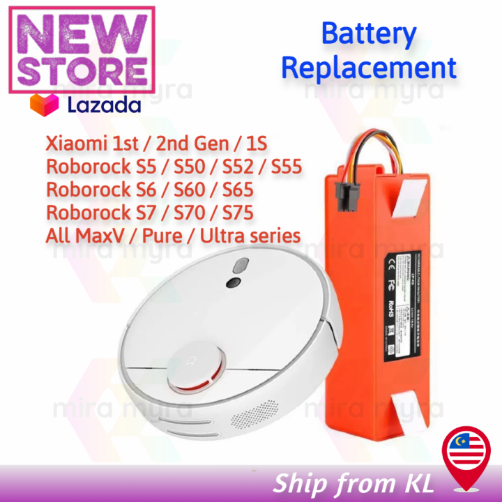 Battery Replacement for Xiaomi Gen 1S Gen Roborock S6 S5 S50