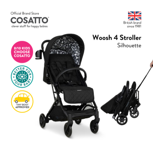 Cosatto Woosh 4 Silhouette Free-standing Compact-fold Lightweight Stroller with Magenetic buckle big storage basket Bell Cup Holder