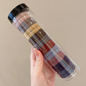 เชือกผมหลายสีสำหรับผู้หญิงสไตล์เกาหลีผ้ายืดหยุ่นสูงมัดผมแฟชั่นยางรัดผม20ชิ้น/กล่อง