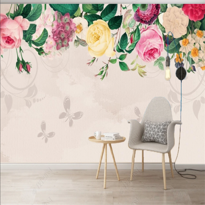 Butterfly & Flower Wallpaper Mural