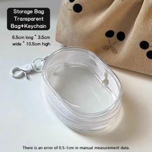 โปร่งใสข้อมูลสายเคเบิลถุงเก็บแบบพกพามินิสแควร์รอบซิปกระเป๋าสําหรับหูฟังเหรียญกระเป๋ากระเป๋ากระเป๋าออแกไนเซอร์ กระเป๋าจัดเก็บสายเคเบิล