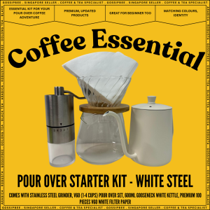 GossipBee Premium Glass V60 Pour Over Coffee Brewing Kit - 1-4 Cup Leak-Proof Modern Design