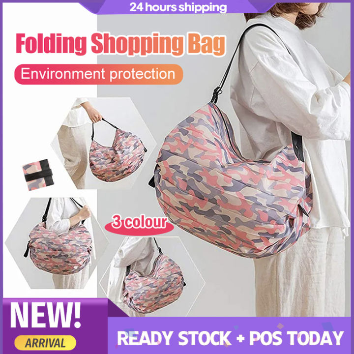 [SG Local Stock] Women Foldable Shopping Bag /Travel Grocery Tote Sling
