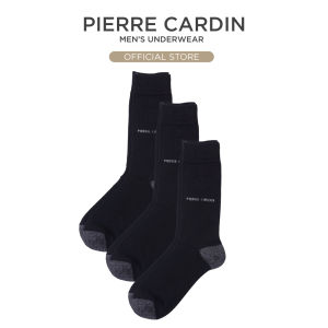 Pierre Cardin Full Length Anti-Bacterial Cotton Casual Socks - Black Colour (3 Pairs) PS6236C