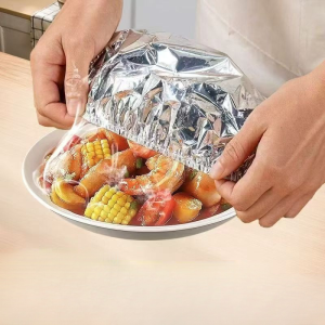 ฝาครอบฉนวนกันความร้อนเกรดอาหาร ม่านบังความร้อนเคลือบอลูมิเนียมบนโต๊ะ