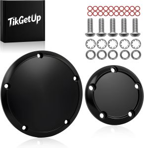 Clutch/Derby Timer and Points Covers for Harley Twin Cam 1999-2015 Dyna Softail Touring Road King Electra Glide Street Glide Road Glide Tri GlideBlack